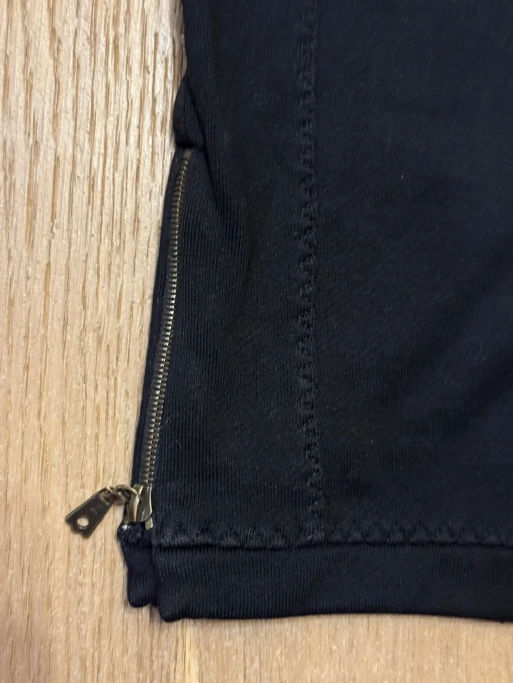 Louis Vuitton Womens Black Skinny Pants Hook And Eye Zip Ankle Size S